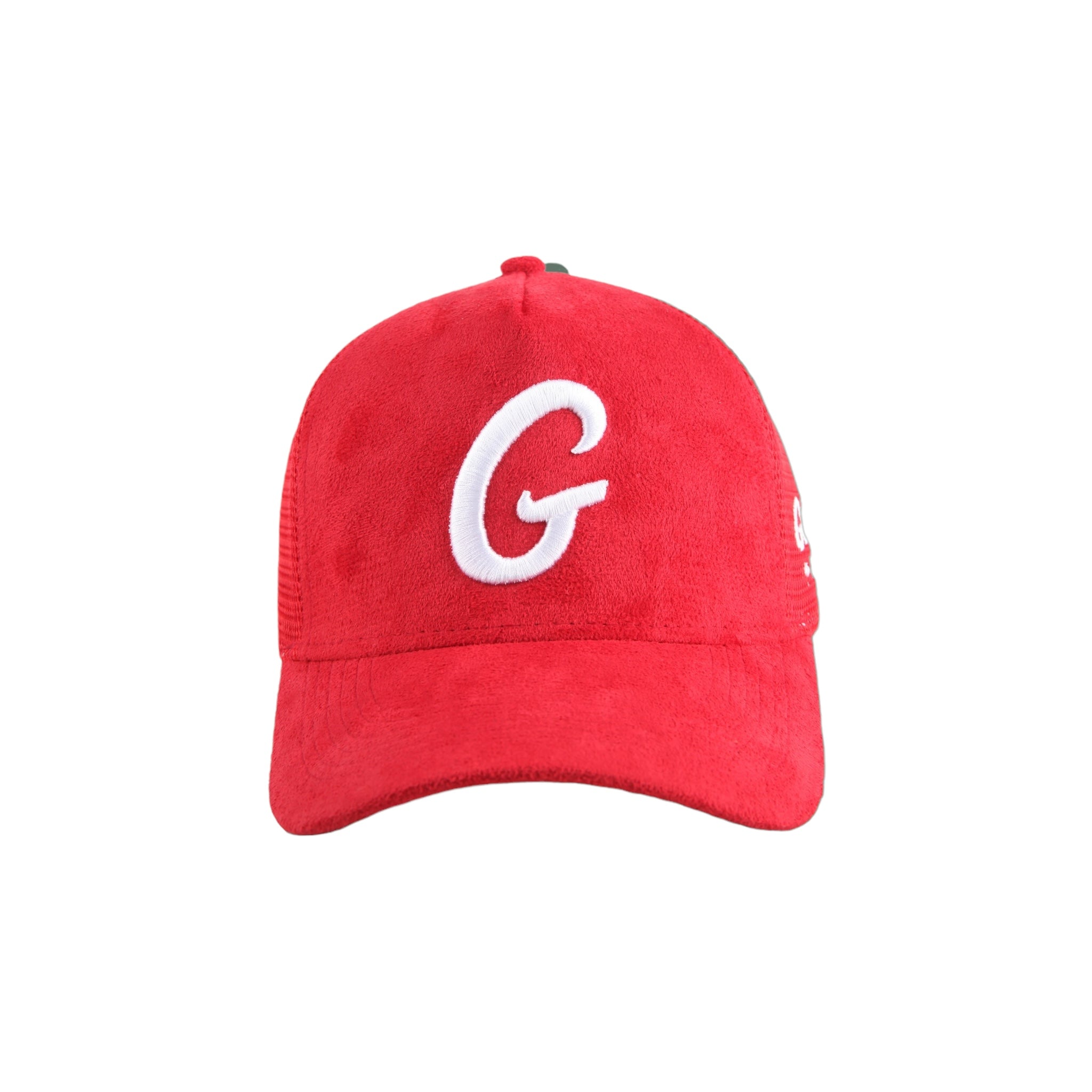 Red suede cap 2025