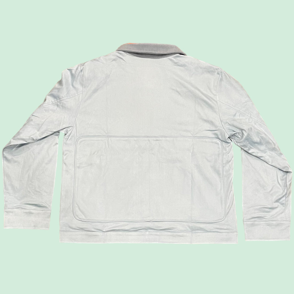 Ice Blue Suede Carpenter Jacket