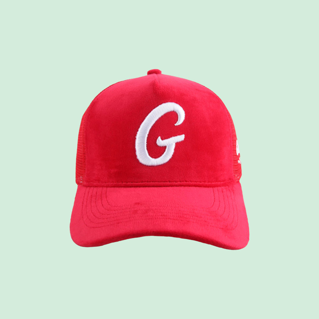 Big G Red “Velour” Trucker