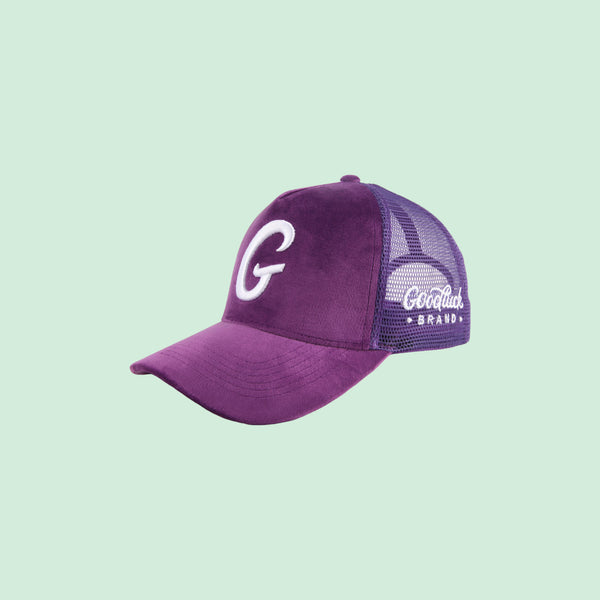 Big G Purple “Velour” Trucker