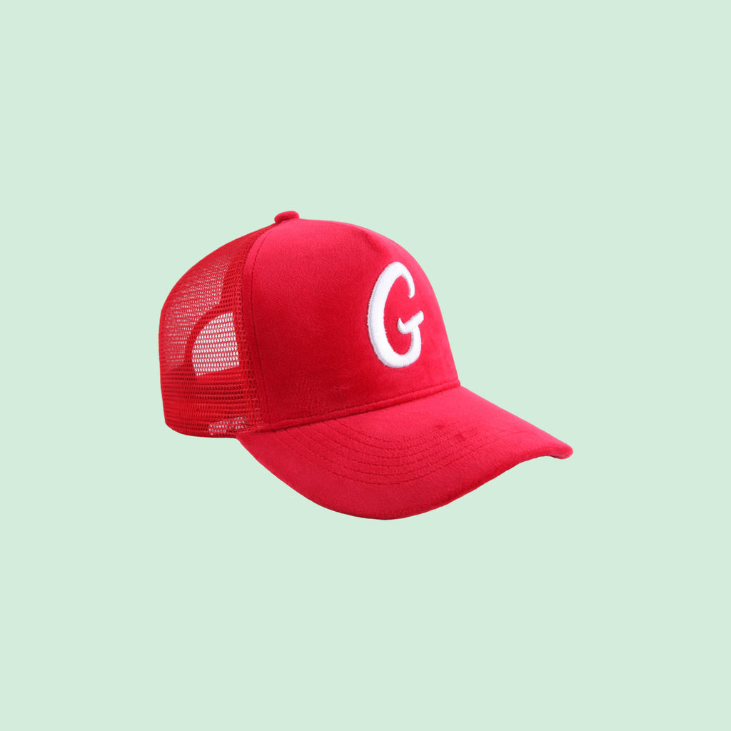 Big G Red “Velour” Trucker