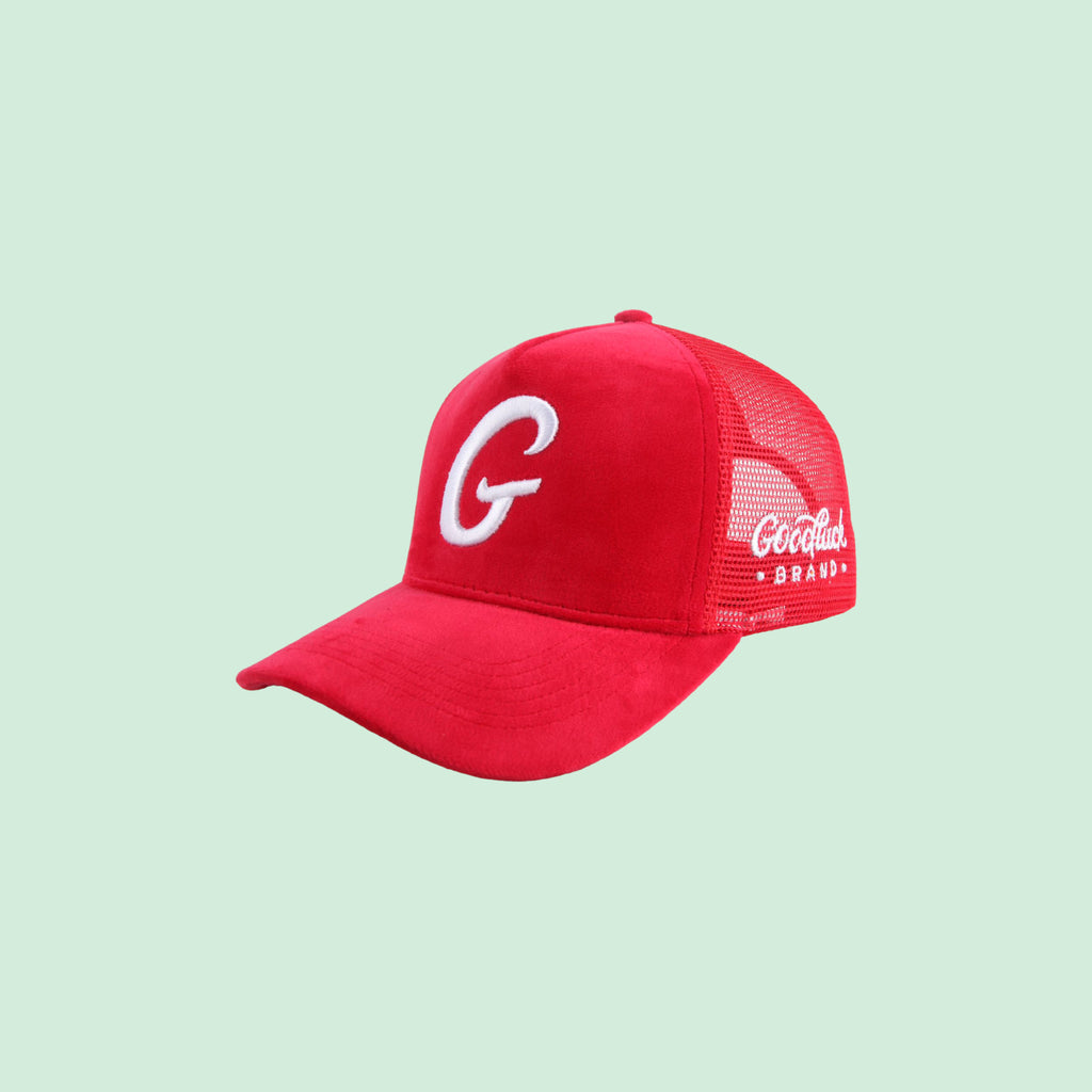 Big G Red “Velour” Trucker