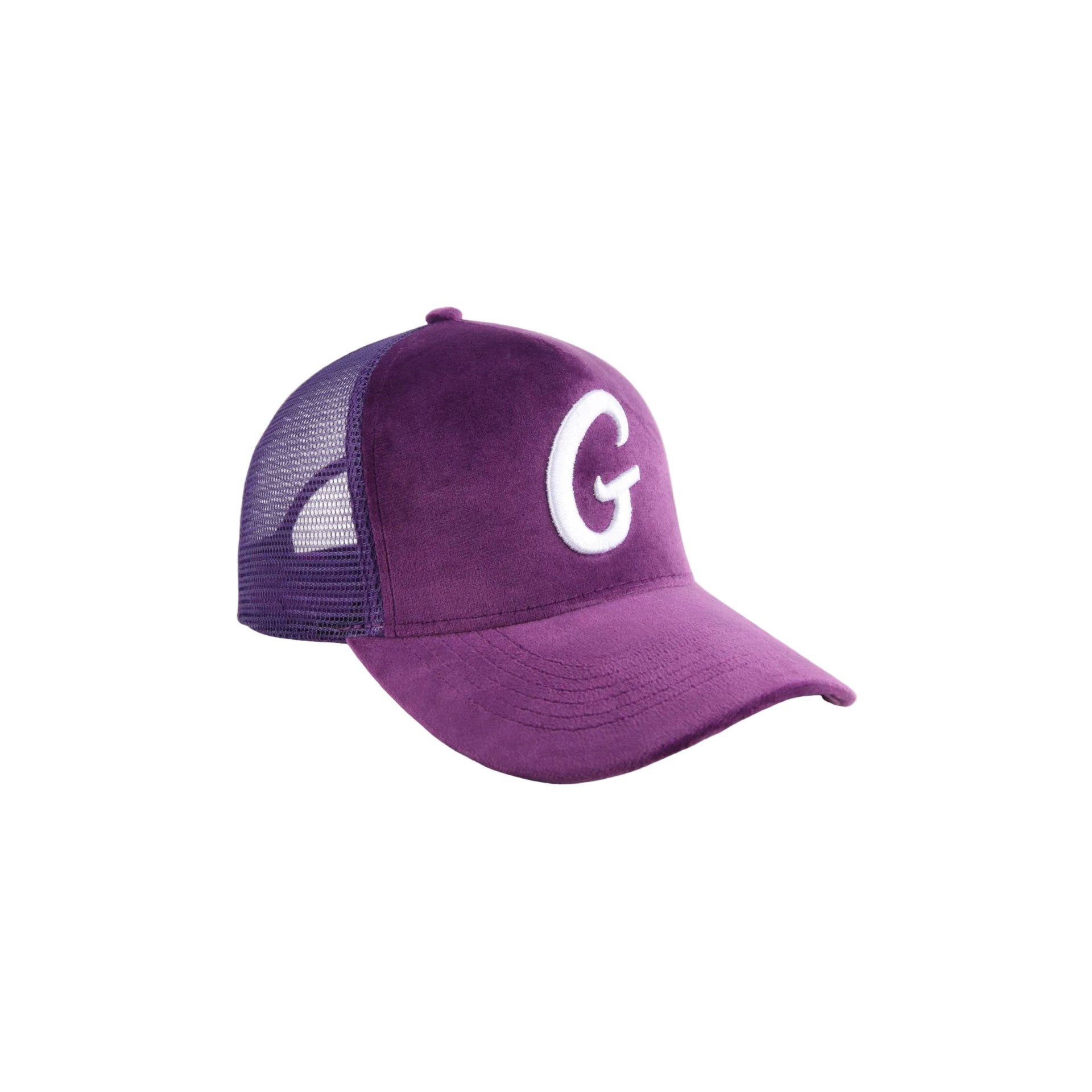 Big G Purple “Velour” Trucker