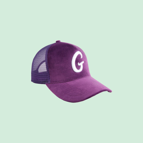 Big G Purple “Velour” Trucker