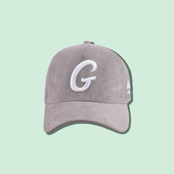 Big G Cool Grey “Suede” Trucker Hat