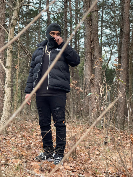 “Good Luck” Puffer Coat