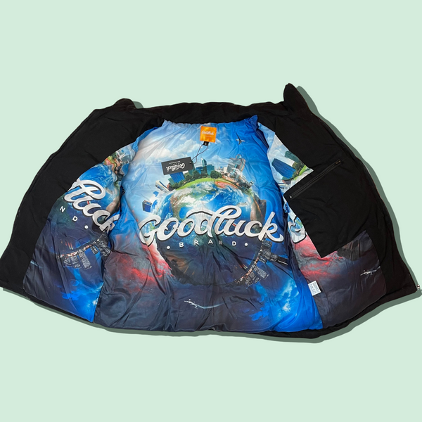 “Good Luck” Puffer Coat
