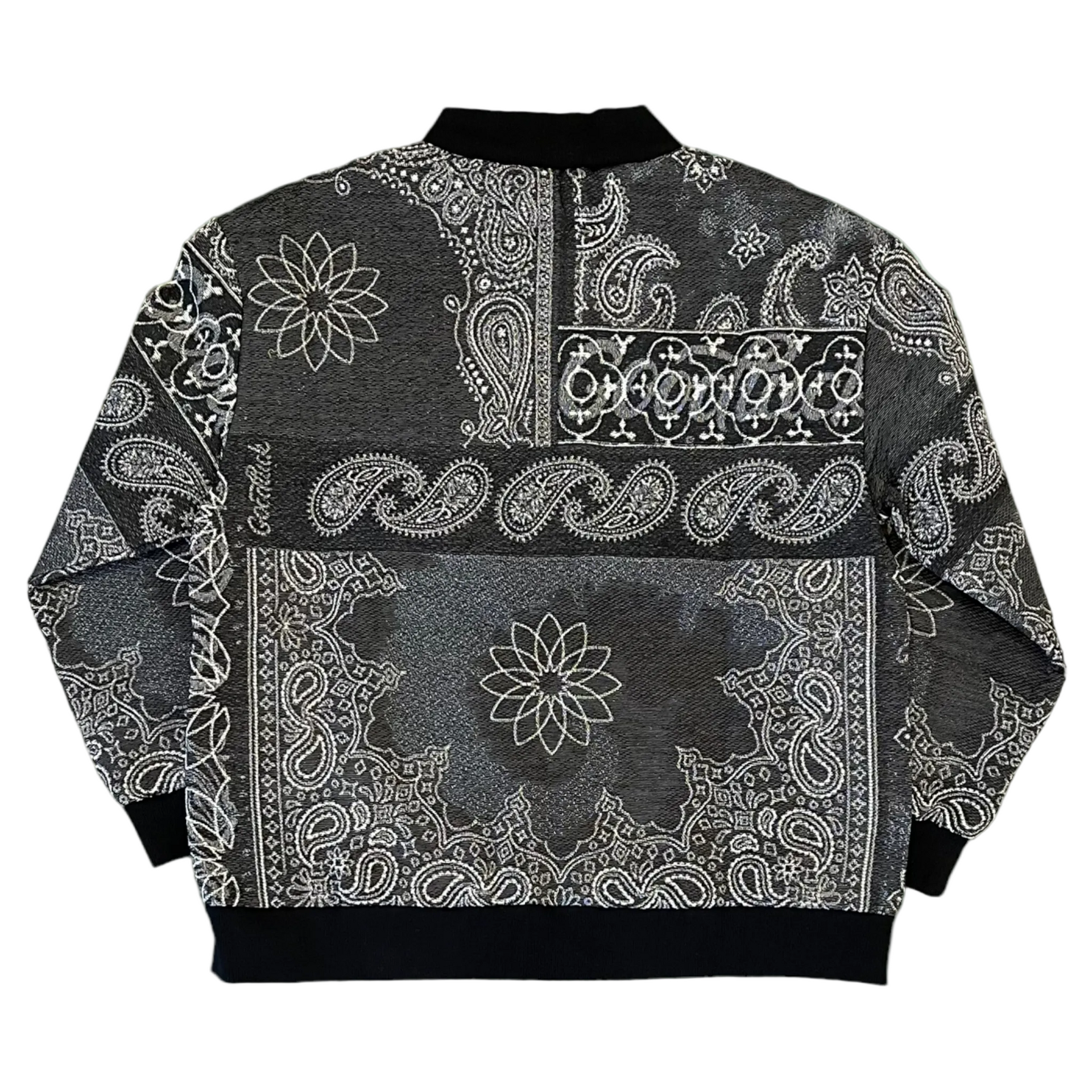Paisley Print Tapestry Varsity Jacket