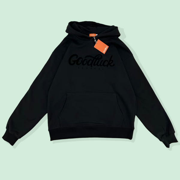 “Black” Flocked Sweatsuit