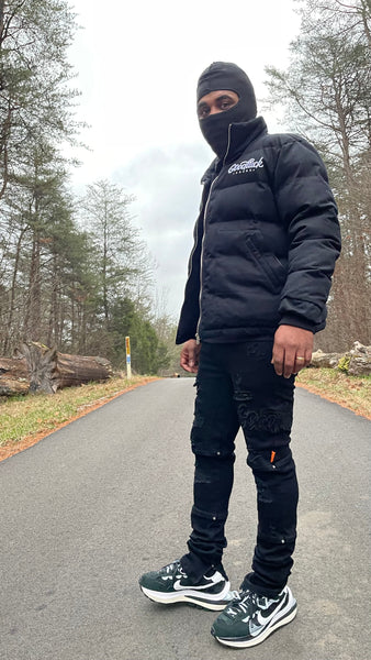 “Good Luck” Puffer Coat
