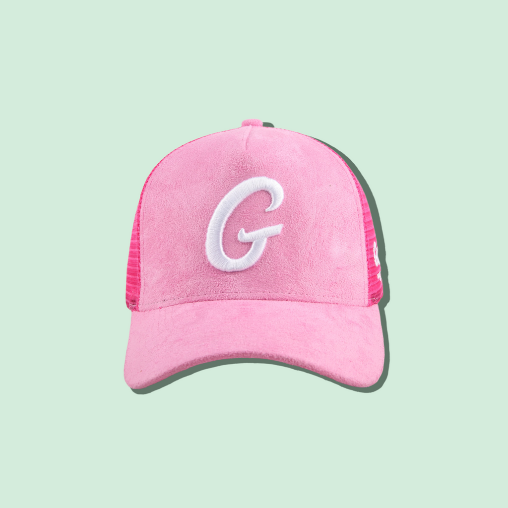 Pink hotsell suede hat