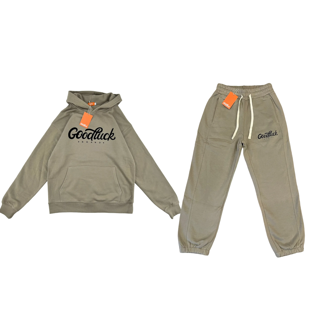 “Oatmeal” Flocked Sweatsuit