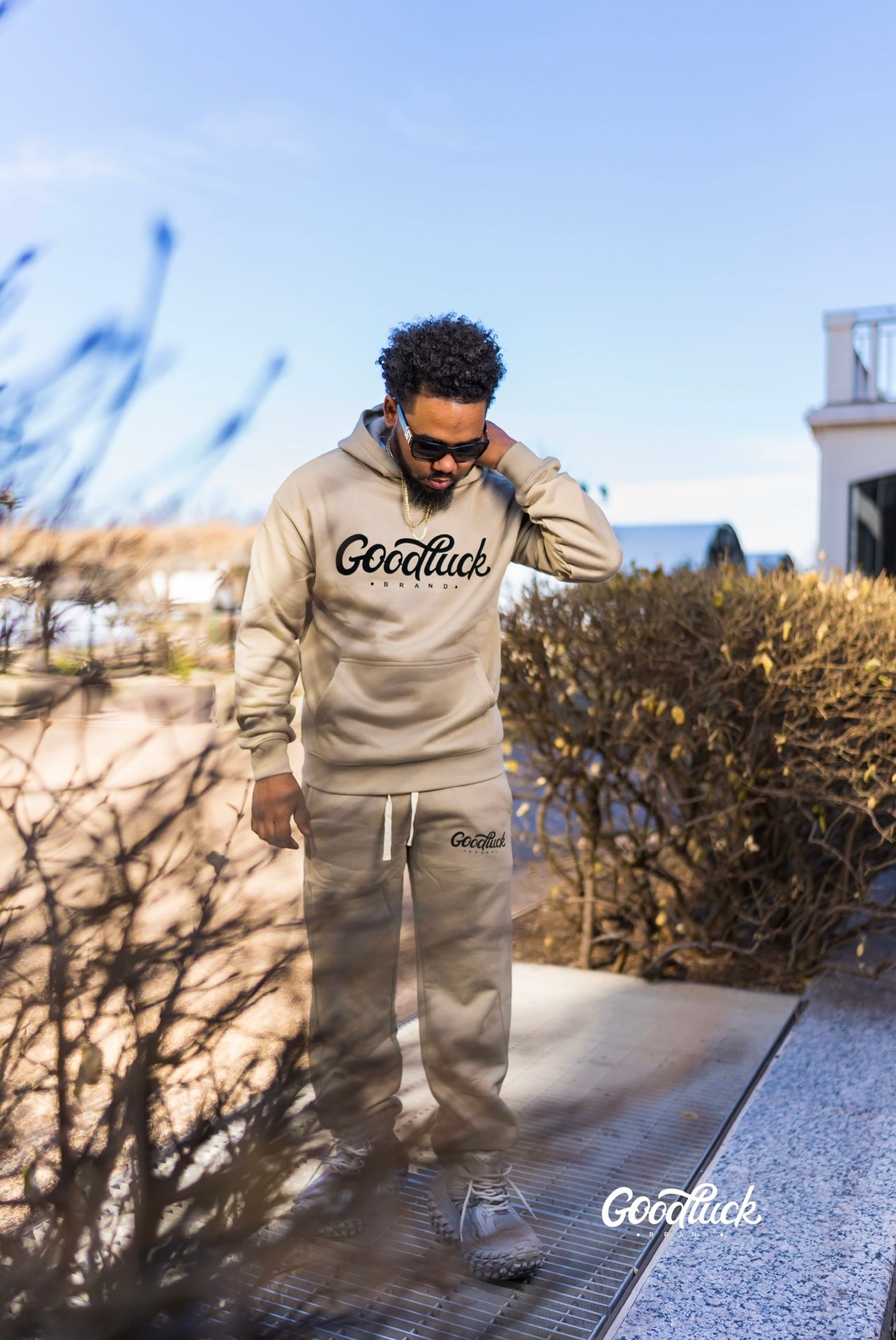 “Oatmeal” Flocked Sweatsuit
